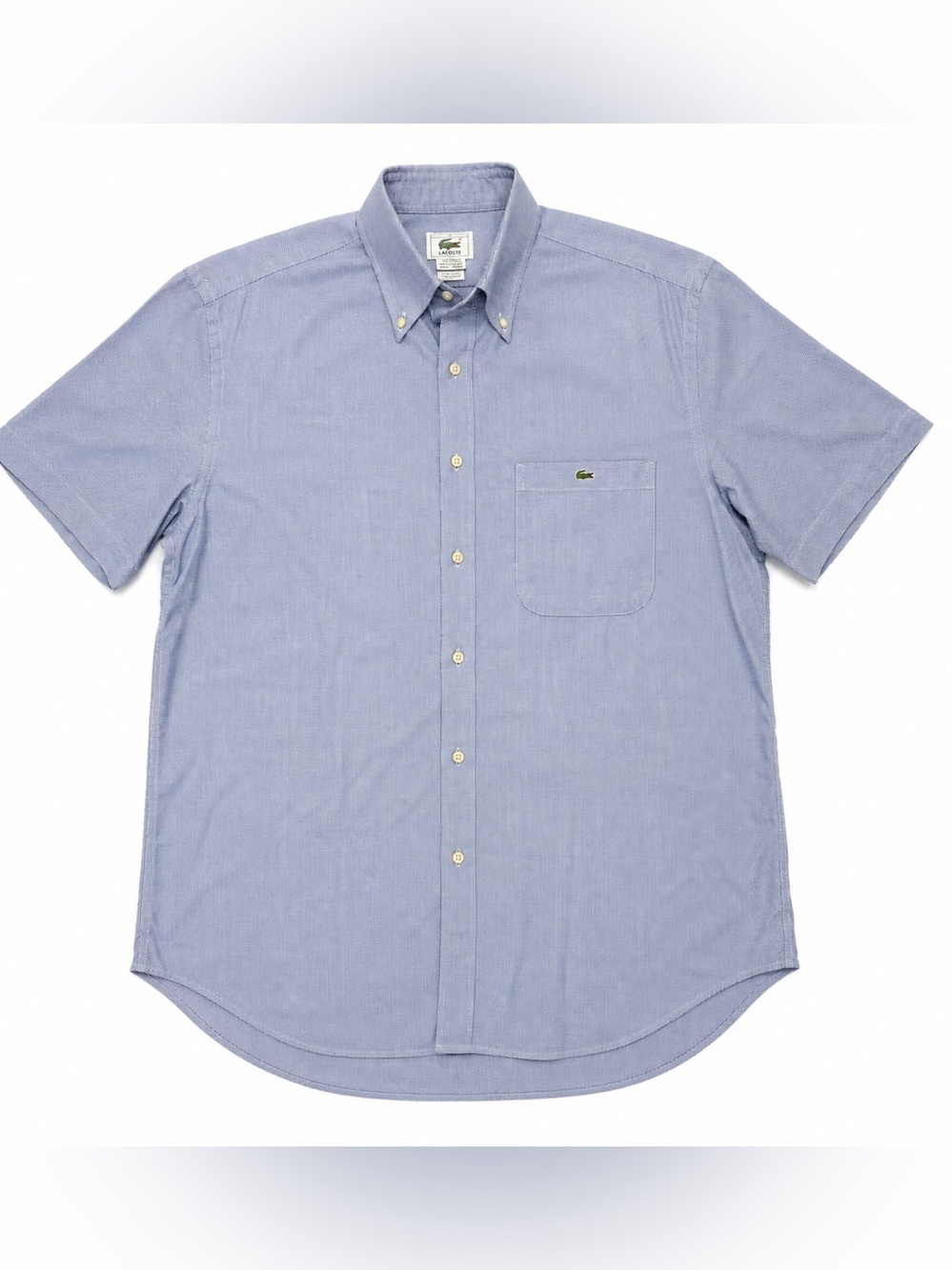 Vintage Lacoste Men’s Short Sleeve Button-Down Shirt – Size 42